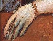 Edgar Degas, Detail  of Portrait of Miss Lu